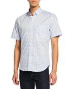 Men's Pineapple-printed Short-sleeve