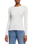 Contrast Edge Long-sleeve Pullover