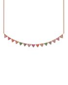 14k Rose Gold Sapphire 15-triangle Necklace