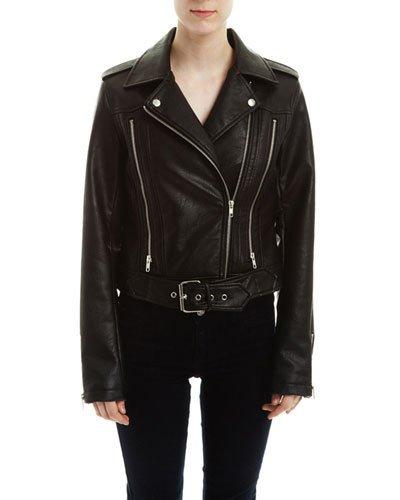 Faux-leather Motorcycle Jacket