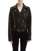 Faux-leather Motorcycle Jacket