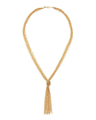Golden Multi-chain Knot Necklace