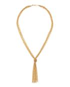 Golden Multi-chain Knot Necklace