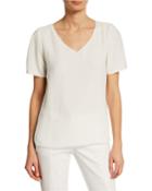V-neck Short-sleeve Top