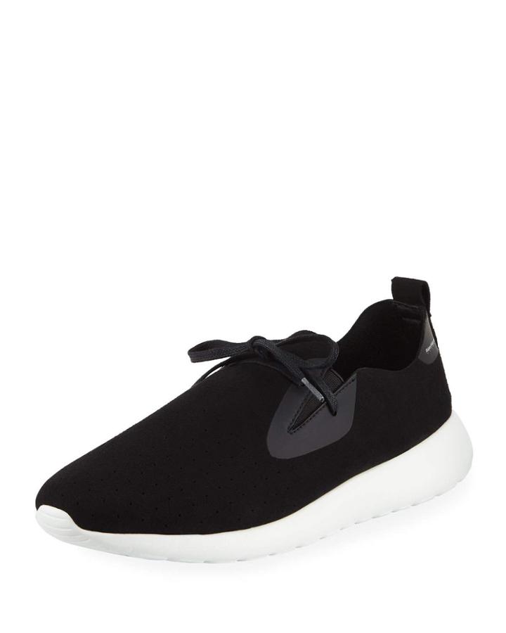 Men's Kaleb Perforated Lace-up Sneakers, Black