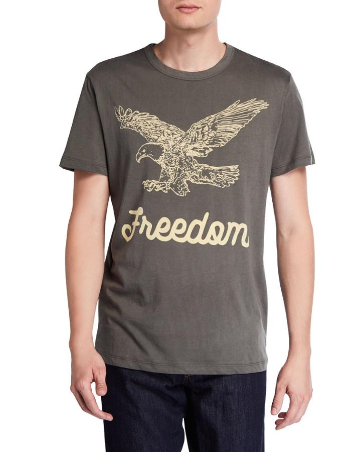 Men's Freedom Eagle Cotton Crewneck T-shirt
