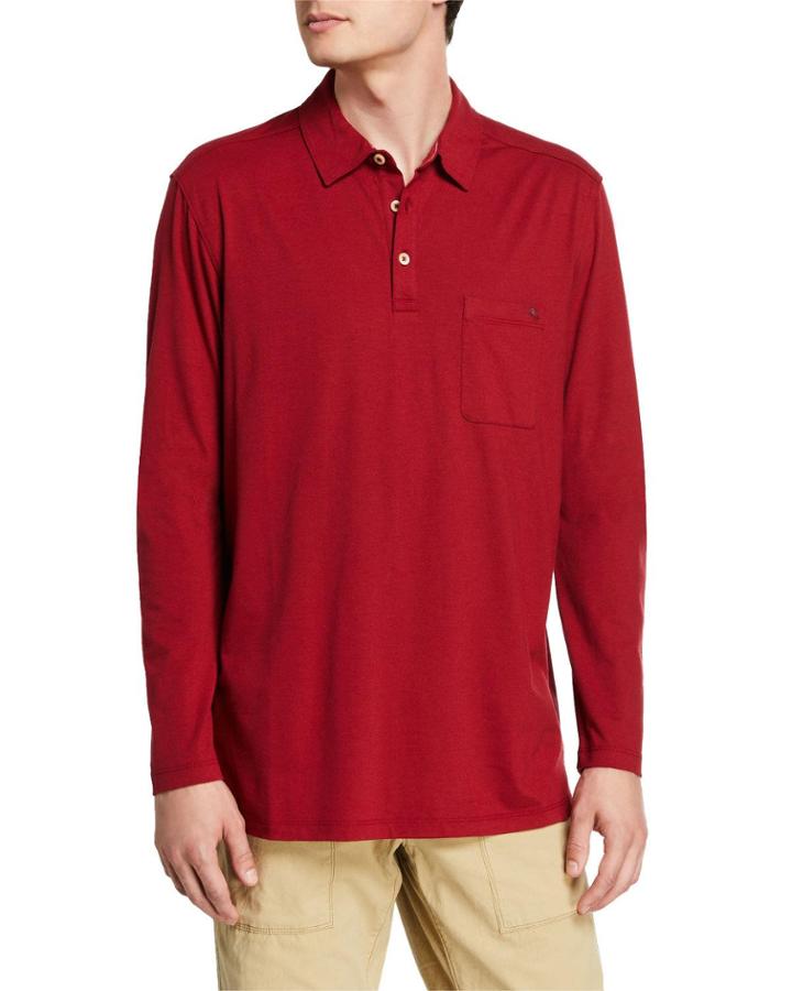 Men's Tropicool Sueded Sands Long-sleeve Polo