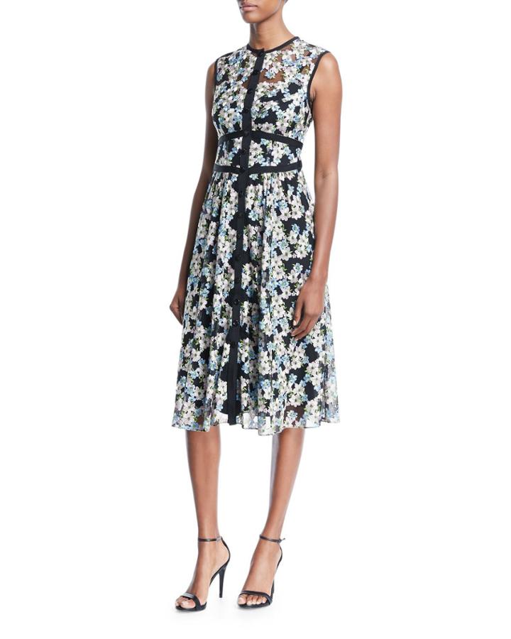 Night Dream Sleeveless Floral Dress