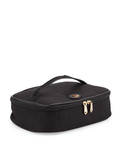 Zip-around Nylon Makeup Train Travel Bag