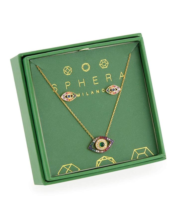 Luna Evil Eye 18k Necklace And