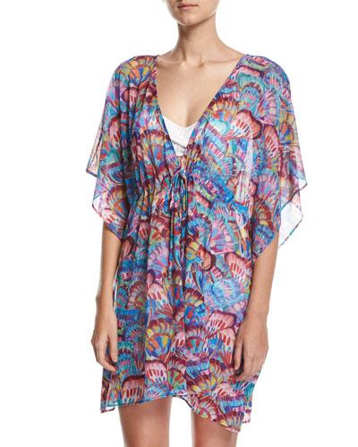 Madame Butterfly Mesh Tunic Coverup,