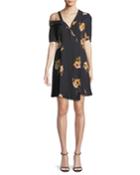 Lucia Off-the-shoulder Floral Silk