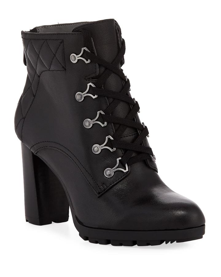 Trailer Leather Lace-up Booties