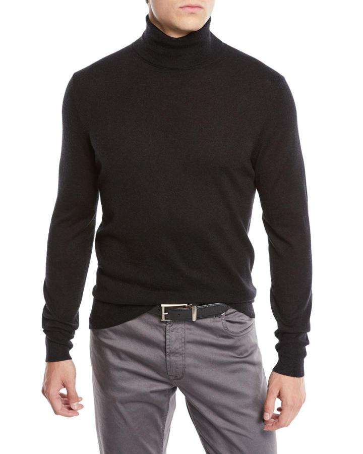 Men's Cashmere/silk Turtleneck