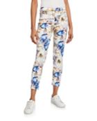 Floral-print Cropped Ankle
