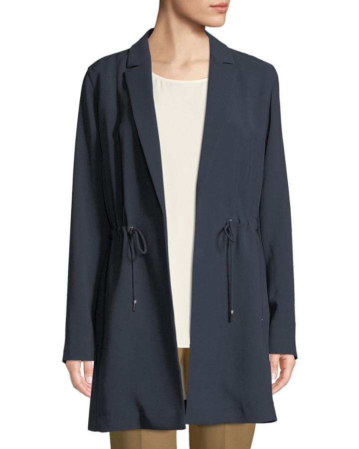 Pierre Finesse-crepe Jacket W/ Adjustable Cord