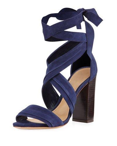 Dream Chunky Crisscross Sandal, Dark Blue