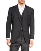 Men's Wool Modern Fit Three-piece Vested