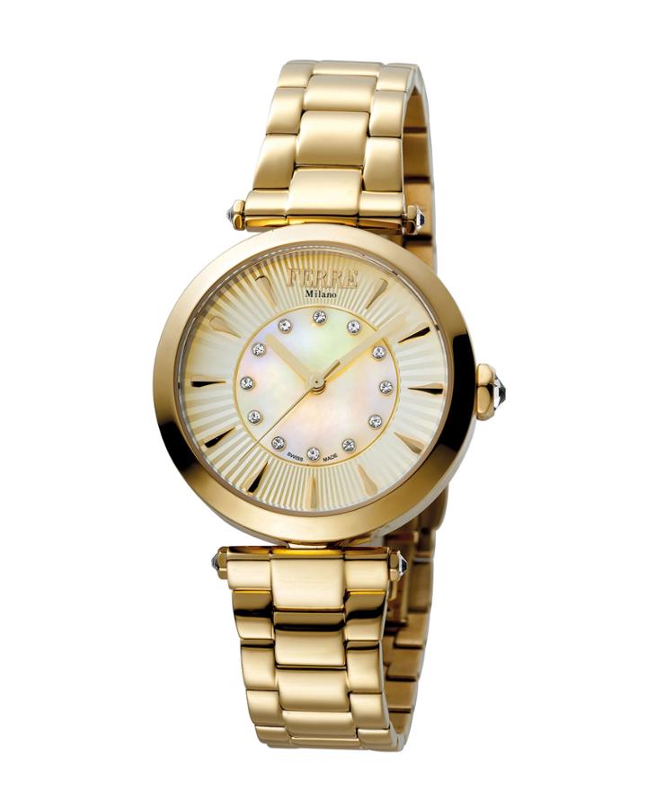 Women's 32mm Stainless Steel 3-hand Watch With Bracelet, Golden