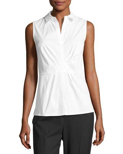 Sophie Cotton-blend Blouse, White