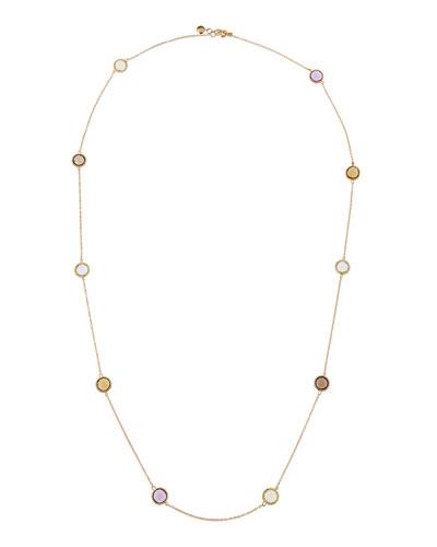 Ipanema Long 18k Semiprecious Gemstone Station Necklace