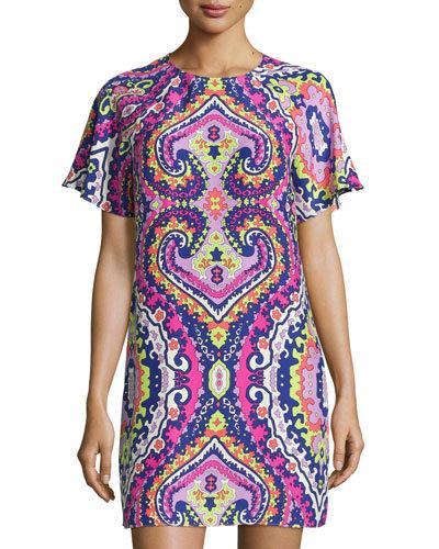 Abby Silk Shift Dress, Paisley