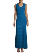 Sleeveless Knit Gown, Royal Blue