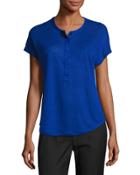 Linen Short-sleeve Henley