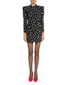 Polka-dotted Tie-neck