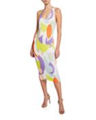 James Scoop-neck Sleeveless Fitted Dress