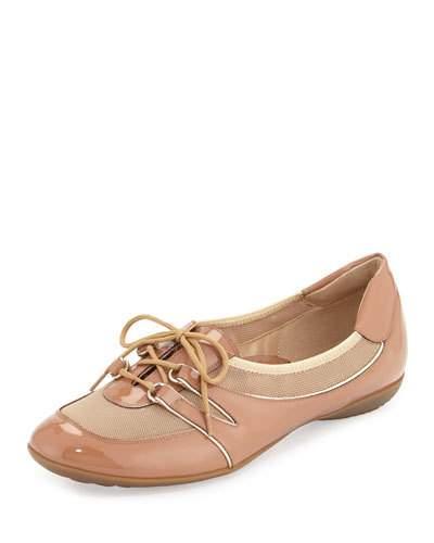 Bonnie Stretch Patent Sneaker, Terra Rust