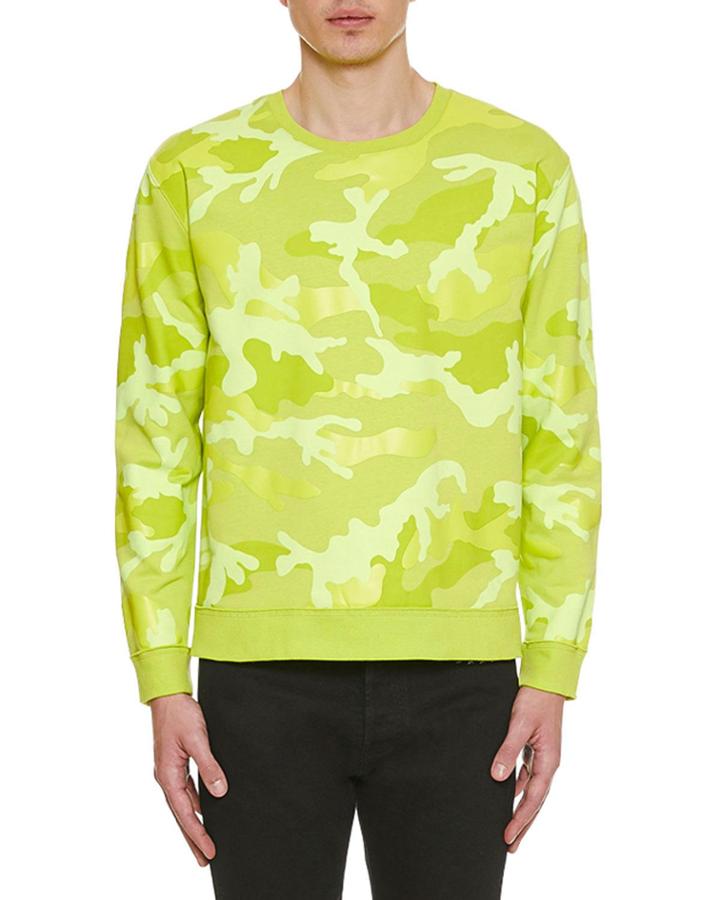 Men's Neon Camo Crewneck