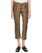 Apolo Cropped Snake-print Straight-leg Jeans