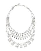 Triple-row Crystal Statement Necklace