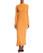 Clementine Space-dye Long Extrafine Wool Turtleneck Dress