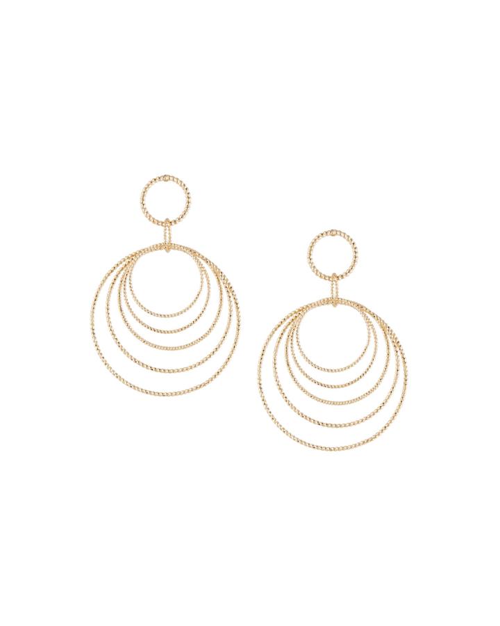 Graduating Drop Hoop Earrings