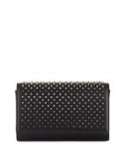 Paloma Fold-over Spike Clutch Bag, Black