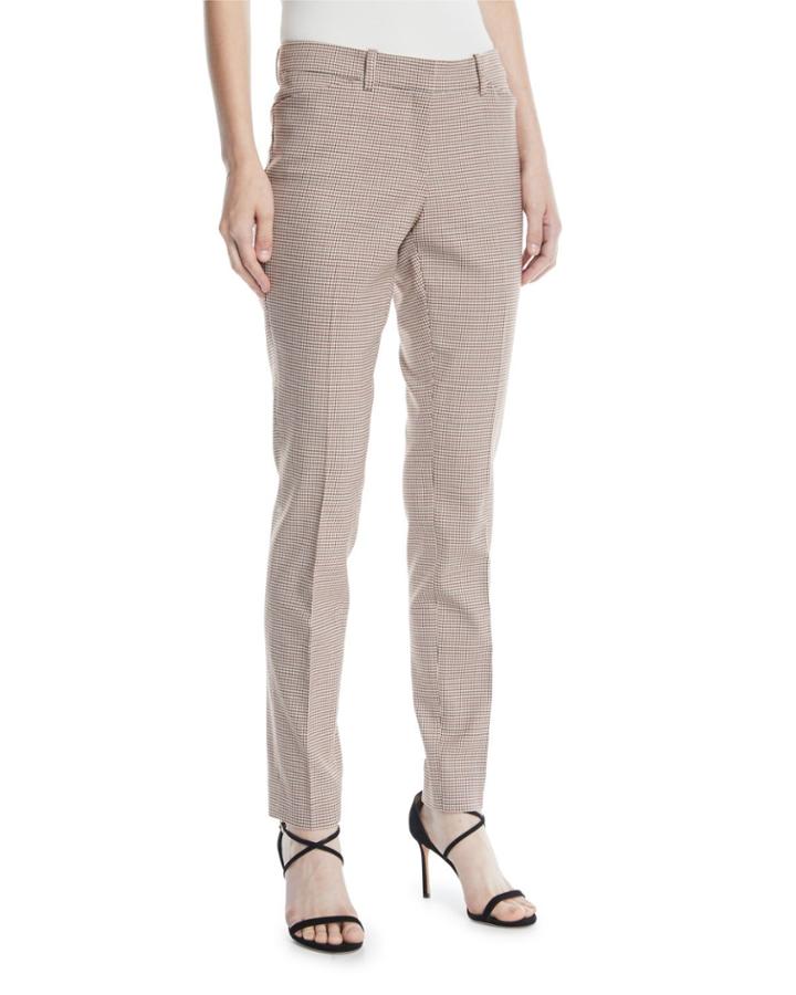 Manhattan Skinny-leg Haberdashery Mini Check Pants