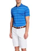 Men's Baker Tour Fit Striped Stretch-jersey Polo