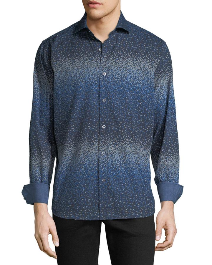Men's Classic-fit Geometric Woven