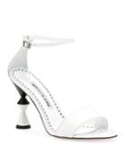 Leda Leather Ankle-wrap Sandals With