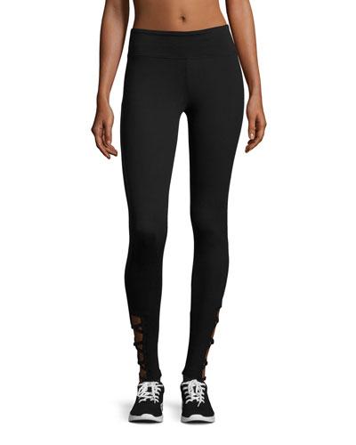 Lexi Fashion Cutout Leggings, Black