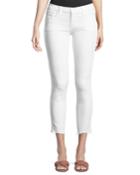 9326 Low-rise Cropped Skinny Jeans With Braided