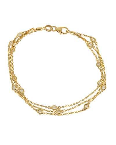 14k Yellow Gold By-the-yard Diamond Bracelet