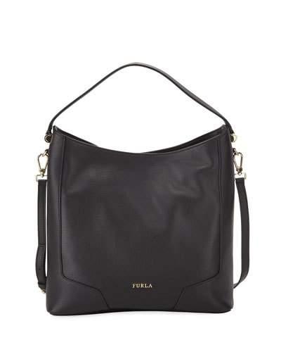 Michelle Medium Pebbled Leather Hobo Bag