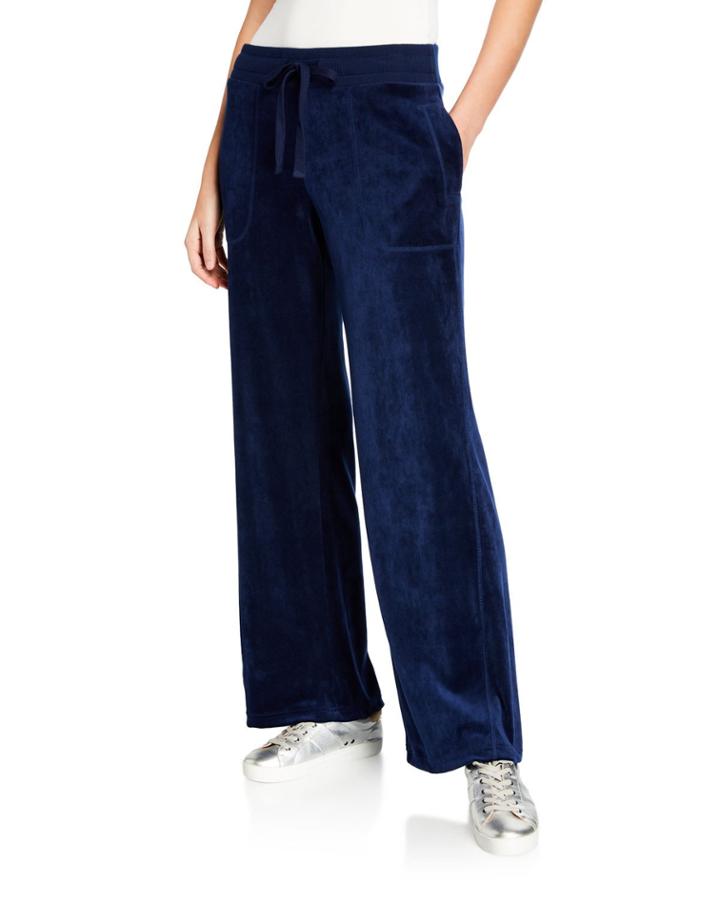 Drawstring Velour Pants