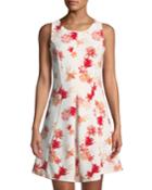 Sleeveless Floral Fit-&-flare Dress