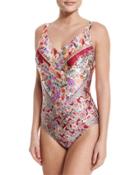 Shiraz V-neck Floral One-piece