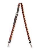 Whipstitched Leather Strap For Handbag, Black/multi