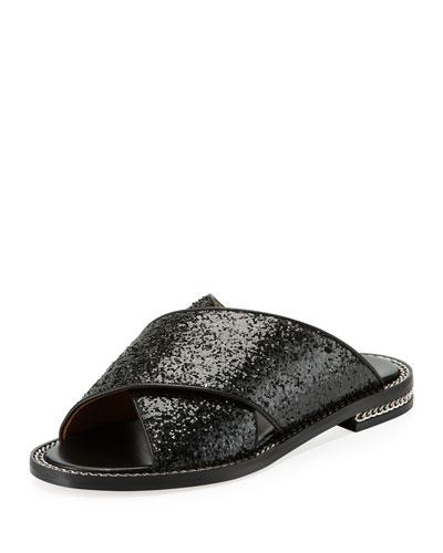 Chain-trim Crisscross Flat